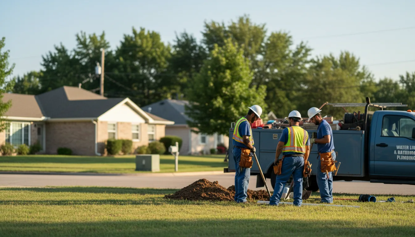 Residential water line and bathroom plumbing service in Oxford, AL